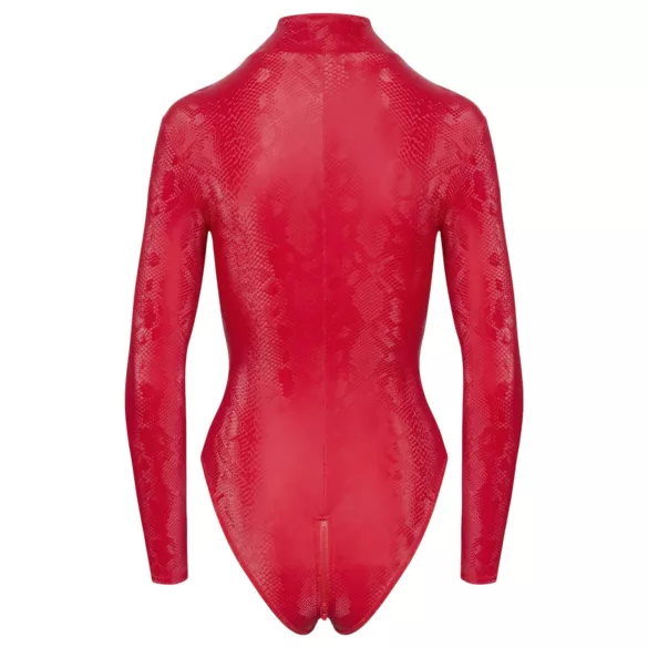 Cottelli - body lencería mujer - estampado serpiente - rojo