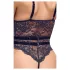 Cottelli - body abierto con tirantes - lencería negra - M