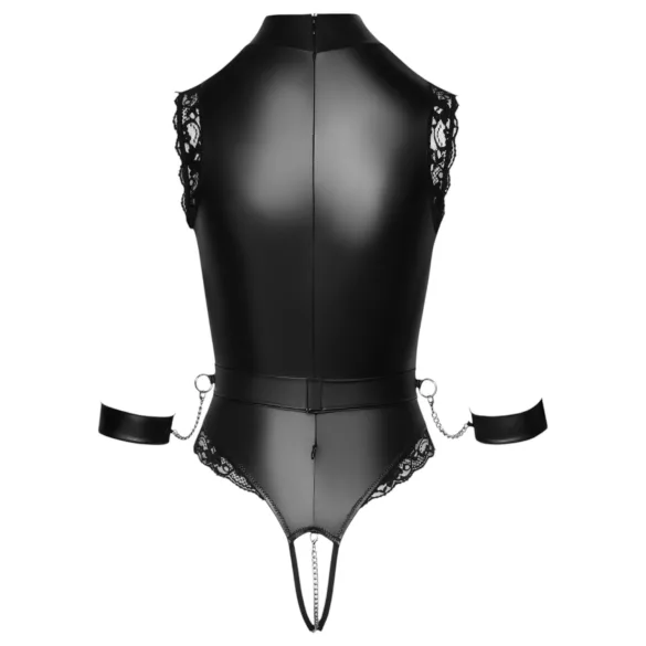 Cottelli Bondage - body abierto pecho descuberto - lencería negra - L