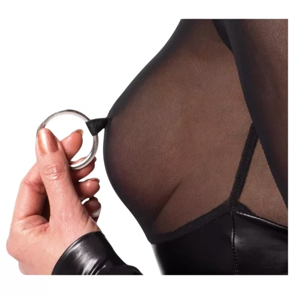 Noir - body brillante con panel transparente - negro