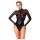 Noir - Body brillante con paneles transparentes (negro) - L