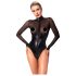 Noir - Body brillante con paneles transparentes (negro) - L