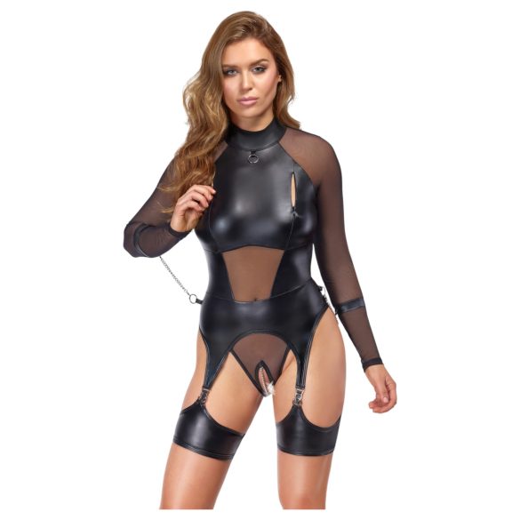 Cottelli Bondage - Top transparente con esposas - negro - L