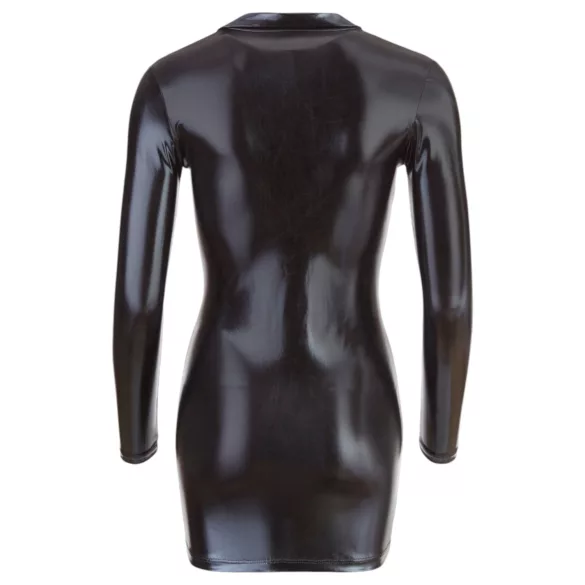 Cottelli - Vestido mini brillante manga larga - negro - L
