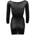 NO:XQSE - Body de manga larga, transparente - negro (S-L)