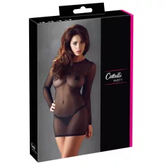 Cottelli - vestido transparente - negro