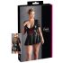 Cottelli Plus - Vestido brillante con corsé rojo (negro)