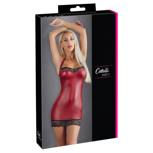 Cottelli - Minivestido brillante rojo - XL
