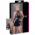 Cottelli - vestido mini brillante con encaje y cuello halter - negro - M