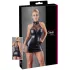 Cottelli - vestido mini brillante con encaje y cuello halter - negro - L