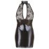 Cottelli - Mini vestido negro con encaje y brillo - L
