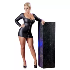 Cottelli - vestido sexy con cremallera y strass - negro