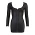 Cottelli - vestido fiesta negro con cremallera de strass