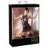 Abierta Fina - vestido mini sexy - transparencias brillantes - negro - M