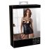Abierta Fina - Vestido empoderador de satén brillante (negro) - 85B/L
