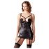 Abierta Fina - Vestido empoderador de satén brillante (negro) - 85B/L
