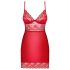 Obsessive Lovica - camisón y tanga de encaje (rojo) - L/XL