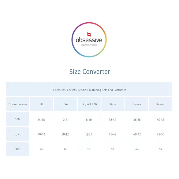 Obsessive Lovica - camisón de encaje y tanga - rojo - L/XL