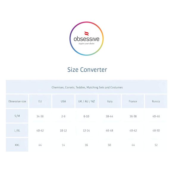 Obsessive Heartina - camisón y tanga - encaje rojo