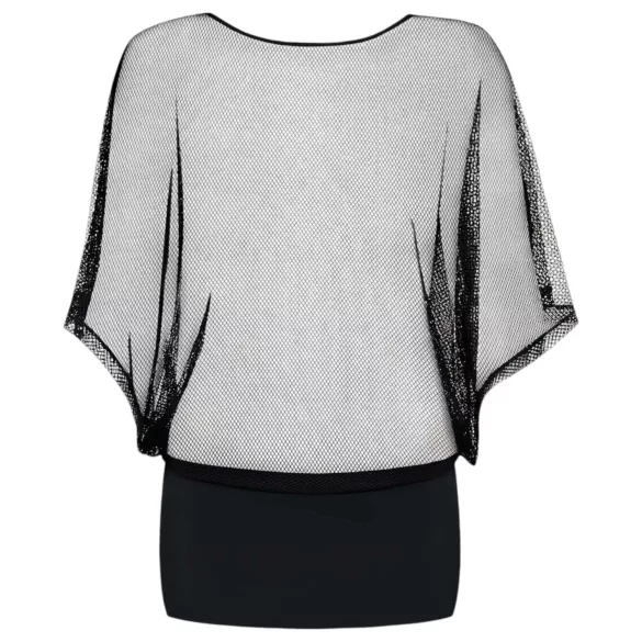 Obsessive Punker - mini vestido transparente con tanga - negro