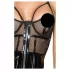 Noir - vestido vinilo con encaje de red - negro - M