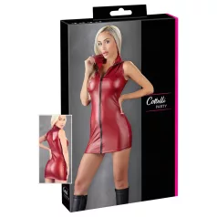   Cottelli Party - minivestido brillante sin mangas con cremallera (rojo)