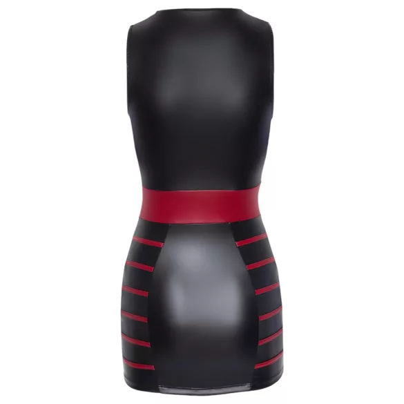 Cottelli Party - vestido ajustado a rayas (negro-rojo)