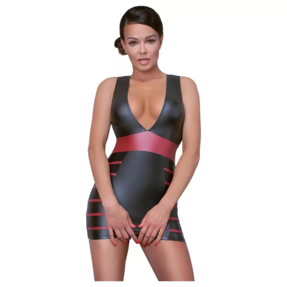 Cottelli Party - vestido ajustado a rayas (negro-rojo) - XL