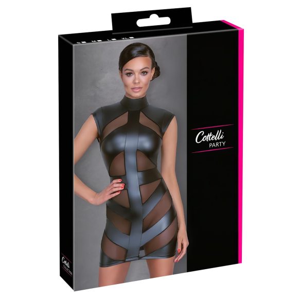Cottelli - vestido negro brillante ajustado