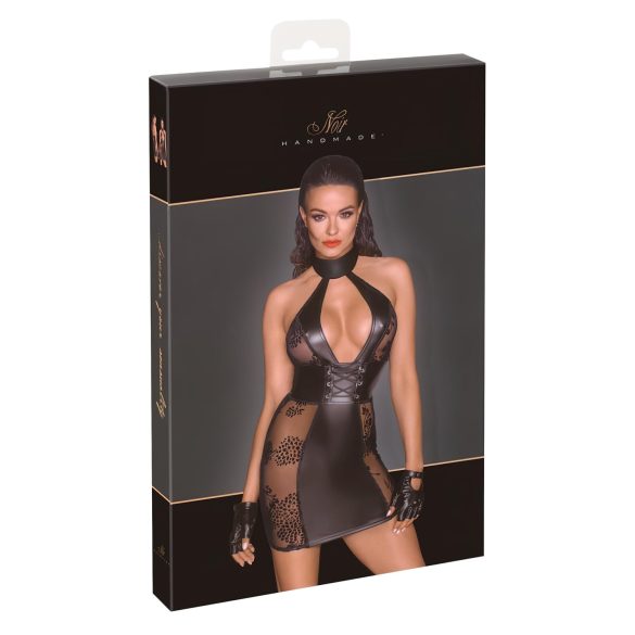 Noir - Minivestido Ajustado con Cordones (Negro)
