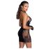Noir - Minivestido Ajustado con Cordones (Negro) - L