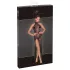 Noir - vestido largo transparente floral - negro