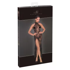 Noir - vestido largo transparente floral - negro - M