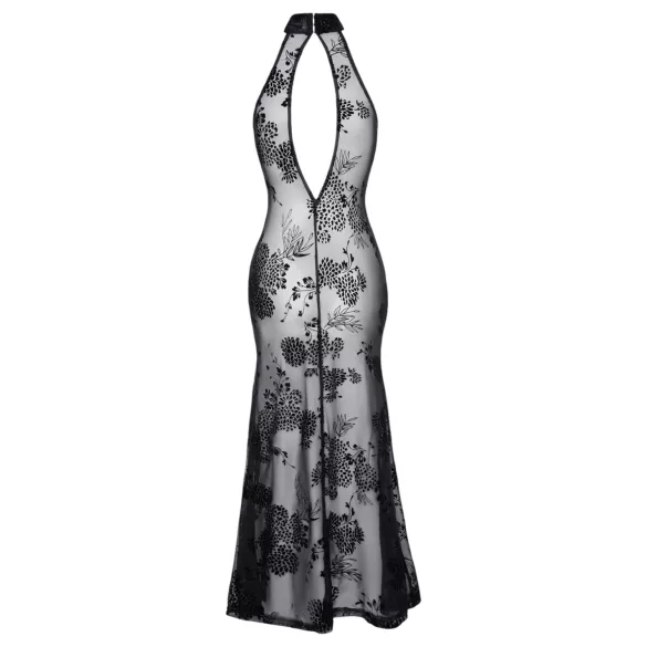 Noir - vestido largo transparente floral - negro - M
