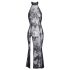 Noir - vestido largo transparente floral (negro) - L