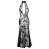 Noir - vestido largo transparente floral - negro - L