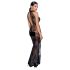 Noir - vestido largo transparente floral (negro) - XL