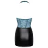 Cottelli - vestido brillante de encaje con cordones (negro‑verde)