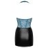 Cottelli - vestido brillante con encajes (negro-verde) - M