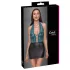 Cottelli - vestido brillante de encaje con cordones (negro‑verde) - XL