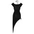 Cottelli Party - vestido asimétrico con aros (negro) - M