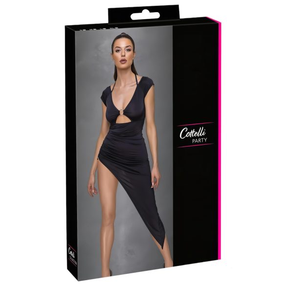 Cottelli Party - vestido asimétrico con argolla - negro - L