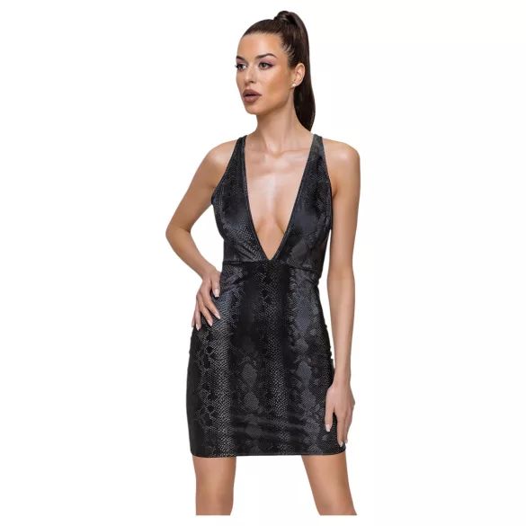 Cottelli Party - vestido estampado serpiente (negro)
