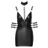 Cottelli Bondage - vestido mini halter brillante (negro) - L