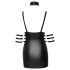 Cottelli Bondage - vestido mini halter brillante (negro) - L