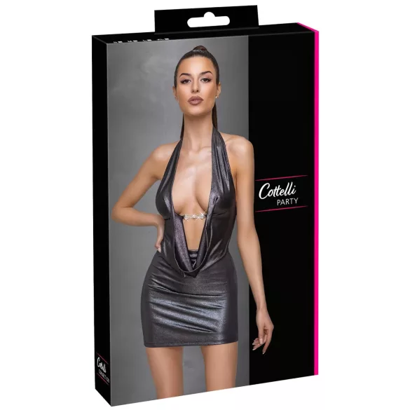 Cottelli Party - vestido halter (plateado)