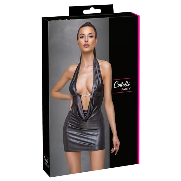 Fiesta Cottelli - vestido halter (plata) - L