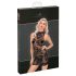 / Noir - minivestido negro sin mangas con diseño de rosas