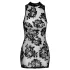 Noir - minivestido negro sin mangas con diseño de rosas