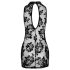 / Noir - minivestido negro sin mangas con diseño de rosas